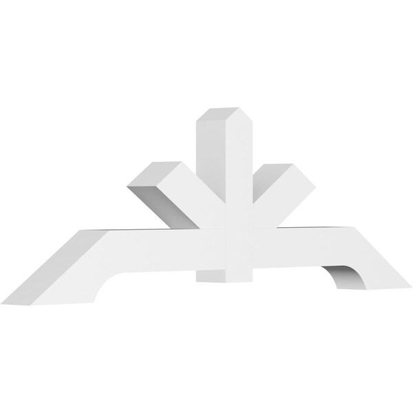 Ekena Millwork Vanguard Architectural Grade PVC Gable Bracket, 84"W x 28"H x 6"D x 6"F, 8/12 Pitch GBP084X28X0606VAN00 - main